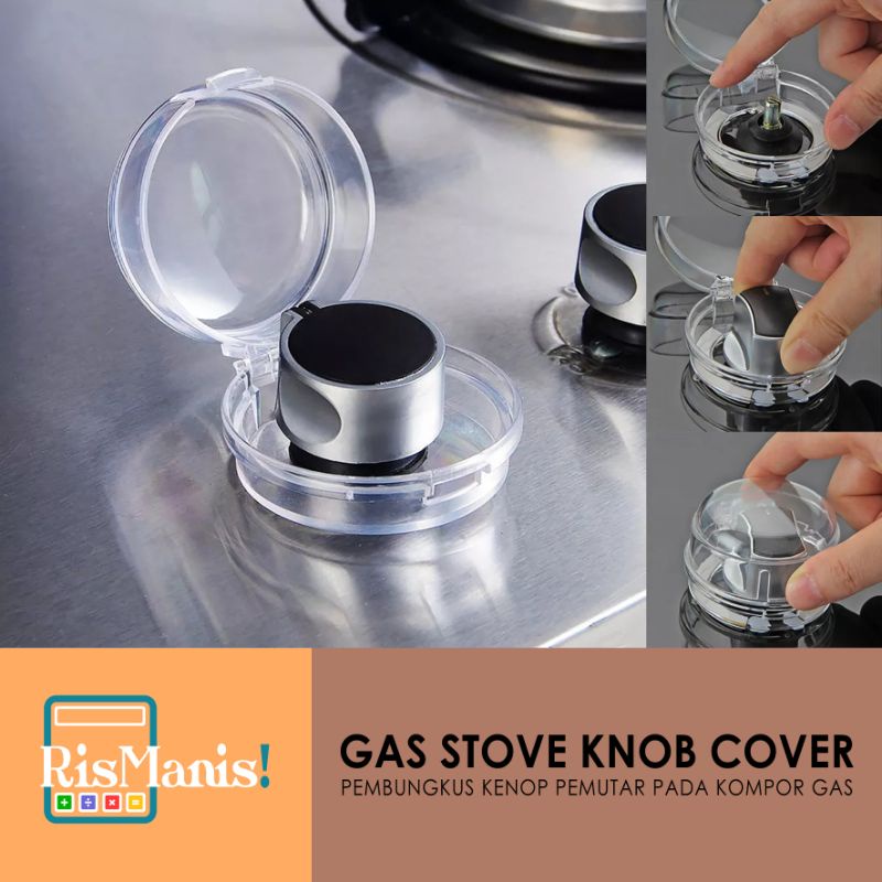 GAS STOVE KNOB COVER - Pelindung Penutup Kenop Putar Kompor Tungku Gas Open Dapur Pengaman Balita