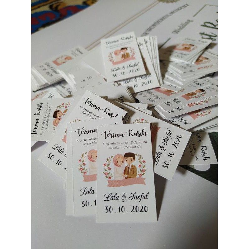 

Kartu ucapan terimakasih / kartu souvenir / thank you card custome