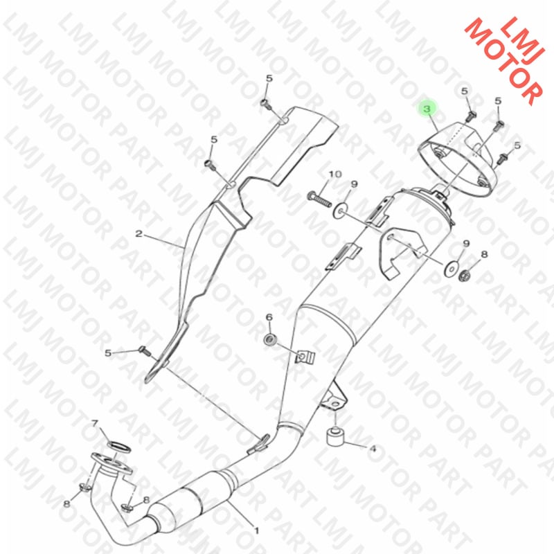 (100% ASLI ) PROTECTOR MUFFLER COVER UJUNG KNALPOT R15 VVA V3 VIXION R MT 15 NEW Keren