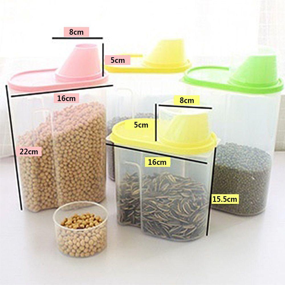 Solighter Cereal Box Easy-pouring Food Case Rice Case Wadah Dapur