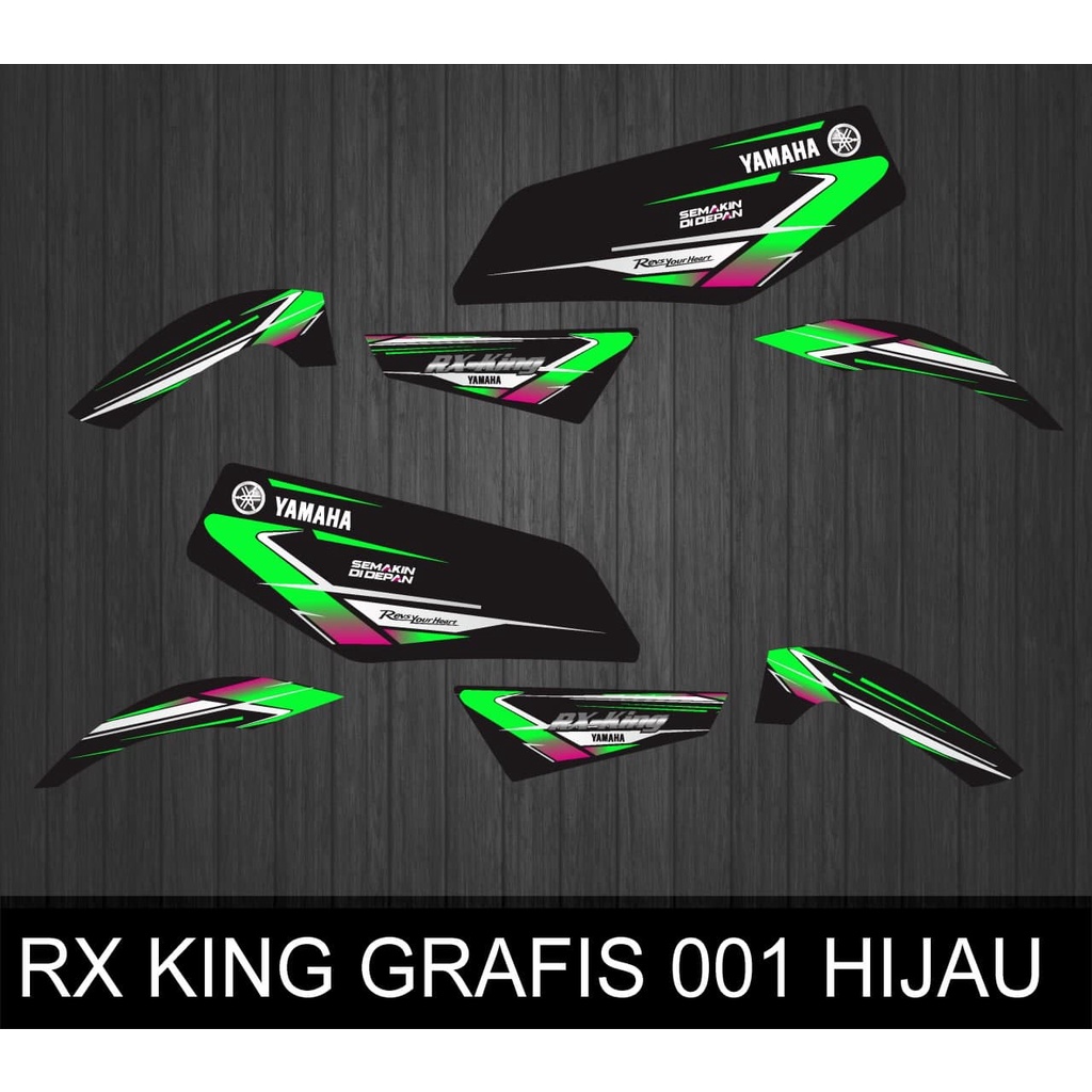 STIKER STRIPING VARIASI RX KING GRAFIS 001 HIJAU
