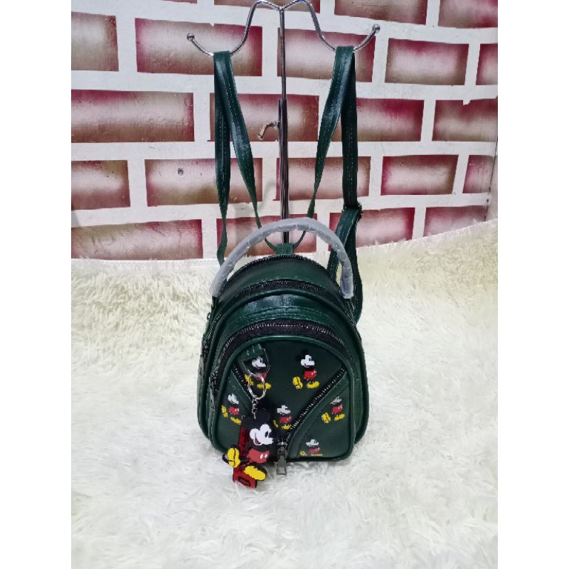 Tas 3in1 mickiy V black nekel,ukuran 22X16cm