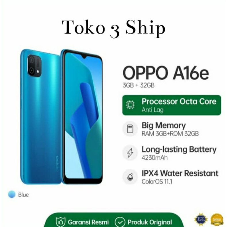 Jual Oppo A16E Ram 3/32 GB Garansi Resmi Shopee Indonesia