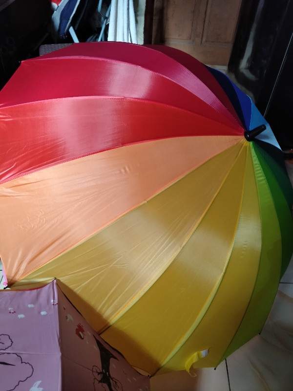 Payung Golf Pelangi 16 Jari Bahan Sutra