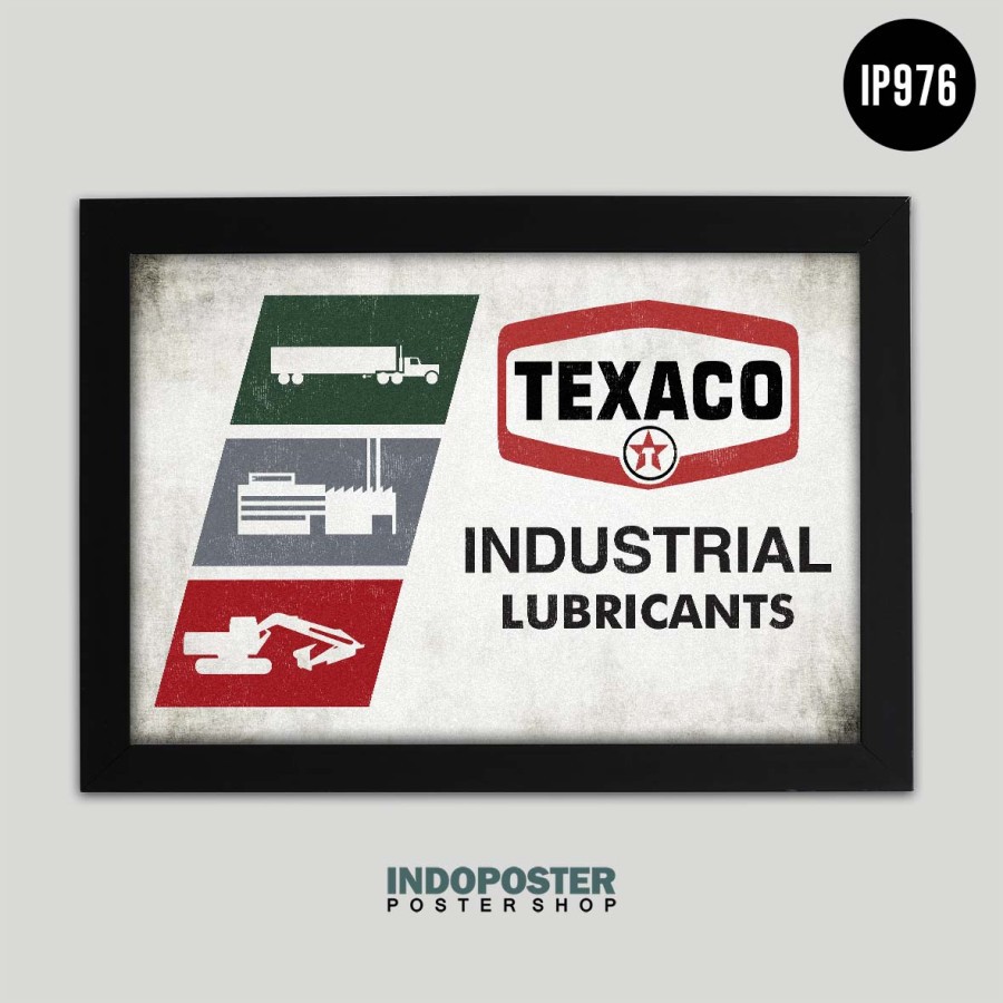 Poster Texaco Industrial Lubricants Vintage Retro Chevron