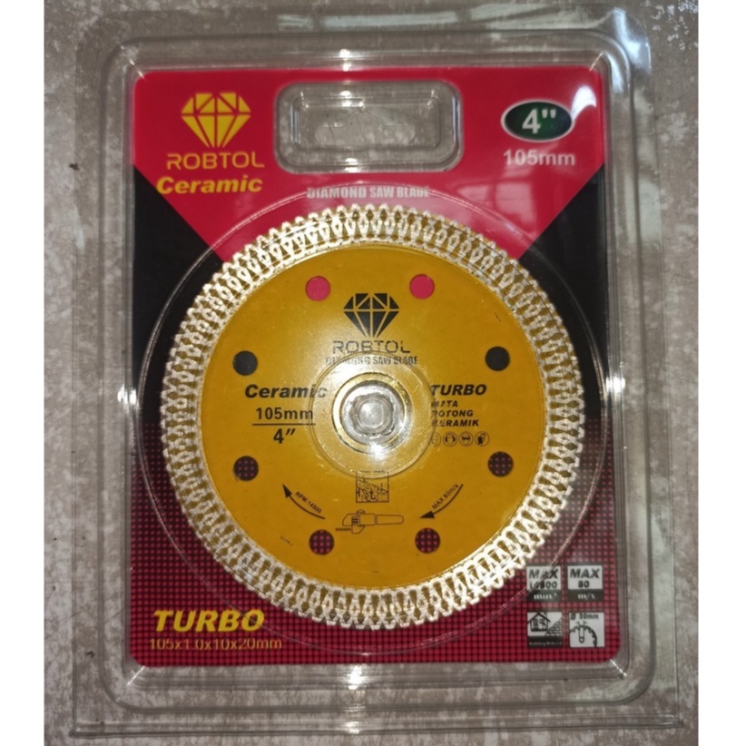 Diamond Wheel Keramik Turbo Super Thin  4" 105 mm Mata Potong Keramik Tipis