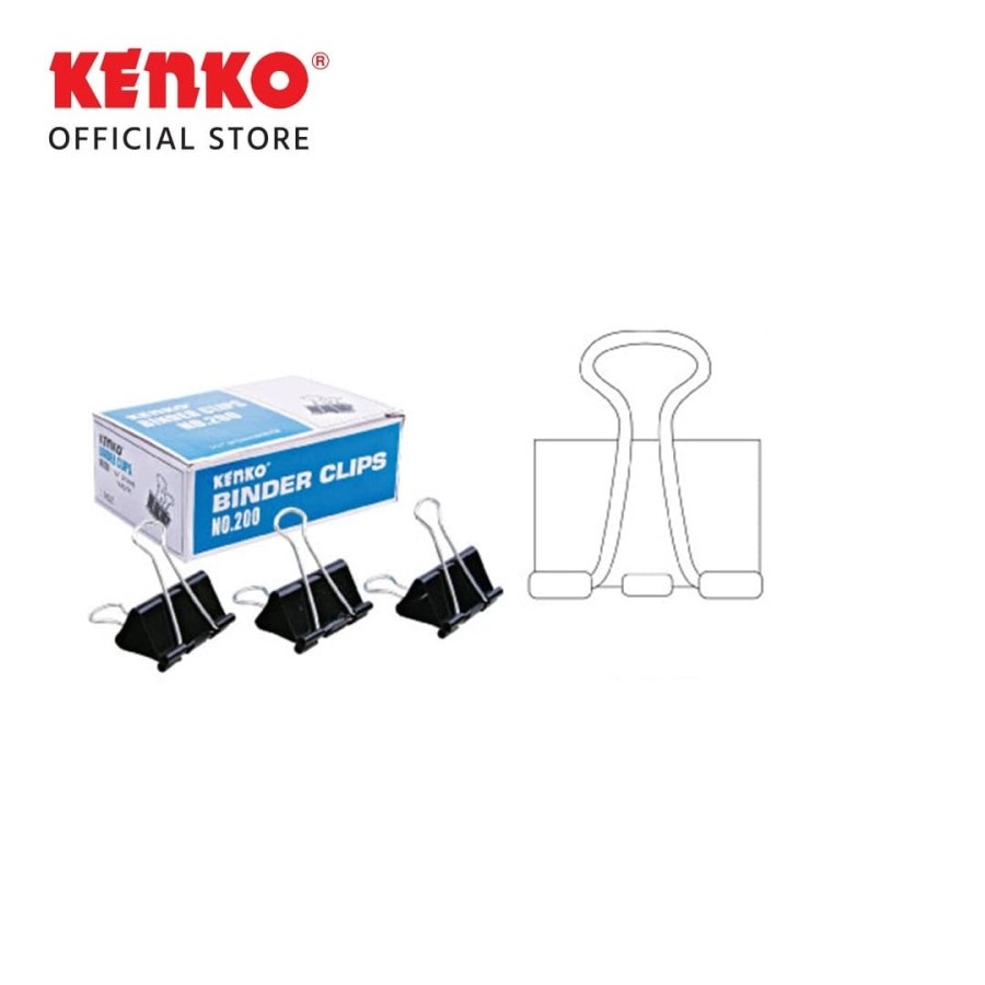 

TBMO BINDER CLIP KENKO 200 ISI 12 PCS