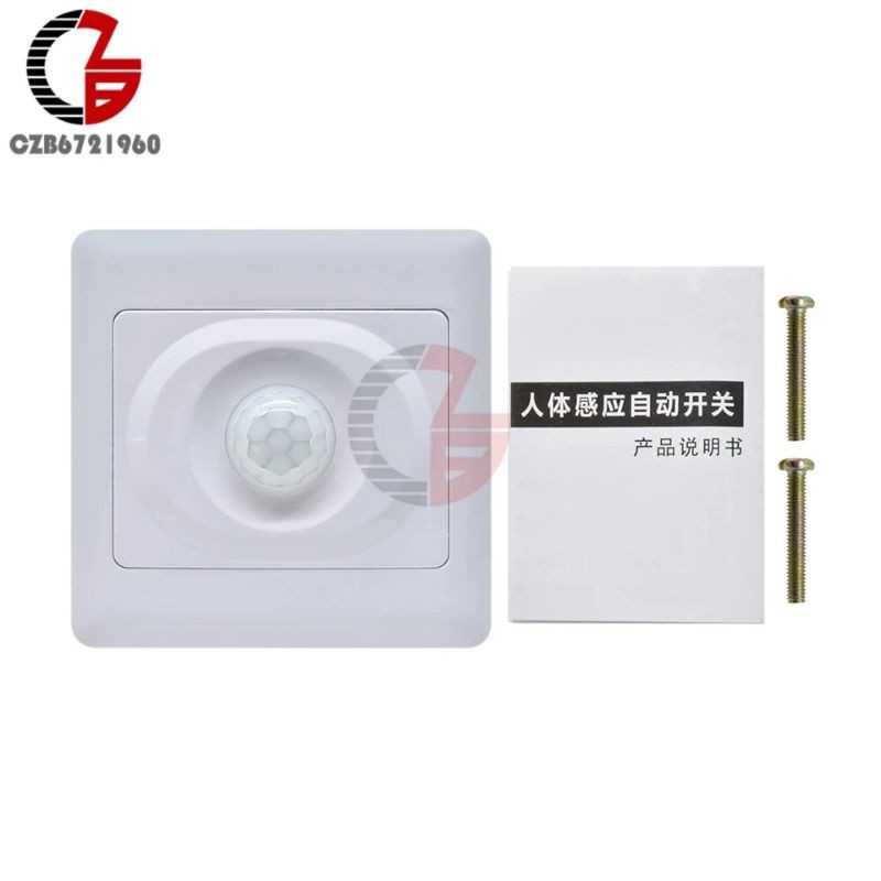 PIR sensor Gerak 220V 50 60Hz Otomatis On Off Lampu Saklar Lampu Pir Infrared