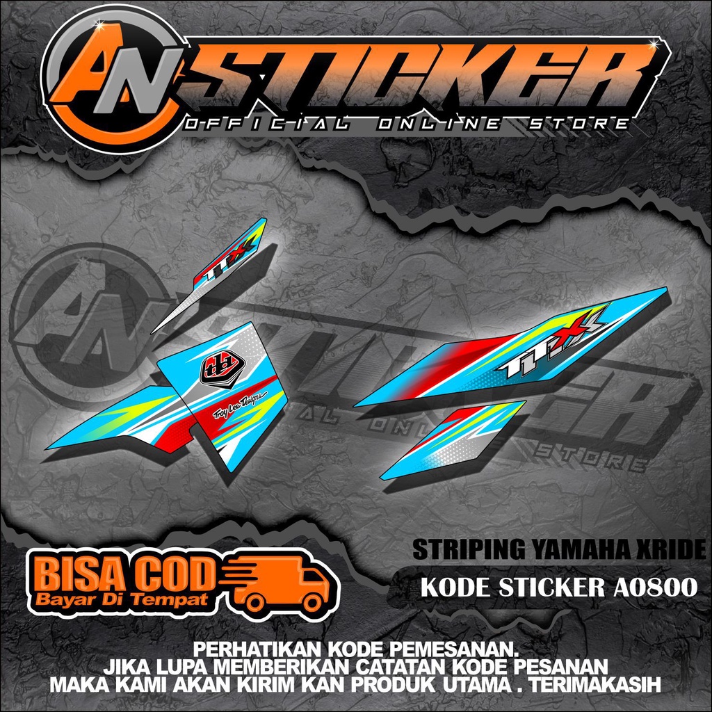 STRIPING XRIDE VARIASI TTX (BONUS LAMINASI)