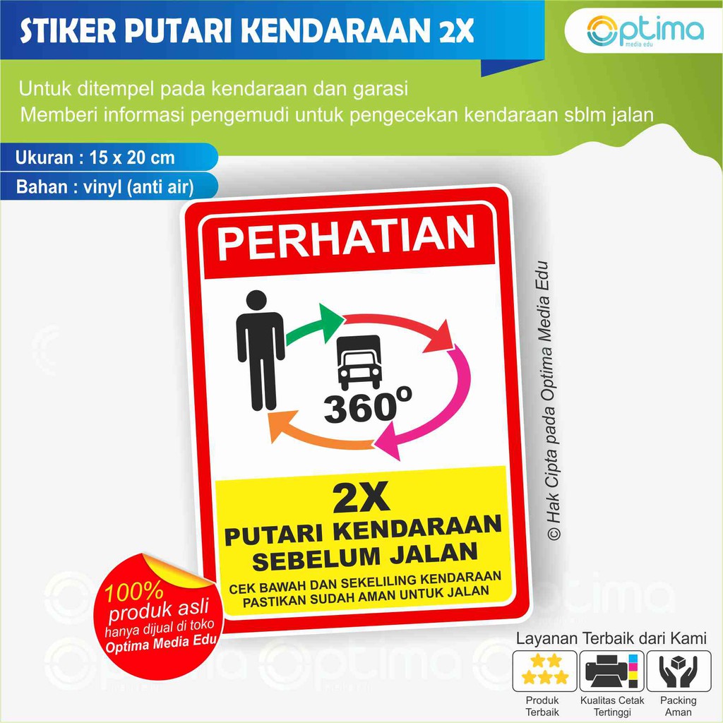 

STIKER PUTARI KENDARAAN SEBELUM JALAN AGAR AMAN
