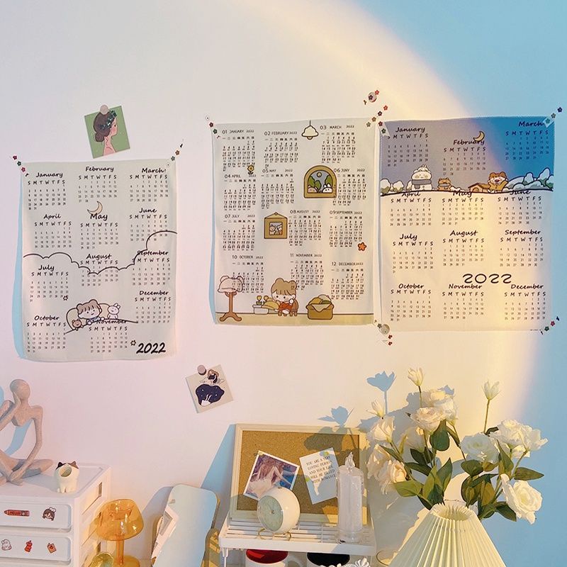 CUSTOM WALLDECOR / KALENDER KAIN / WALLCLOTH / HIASAN KAIN DINDING / HANGING CLOTH SATUAN UKURAN A4 (20x30), 30x35 &amp; A3 (30x42)