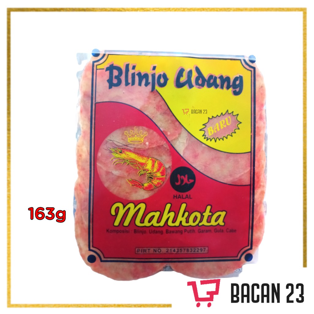 

Blinjo Udang Mahkota Pedas 163gr / Kerupuk Udang / Bacan 23 - Bacan23