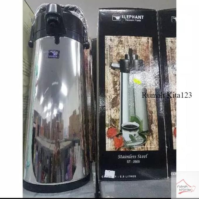TERMOS AIR PANAS ELEPHANT PENCET STAINLESS 2.5 LITER GOSEND/GRAB ONLY