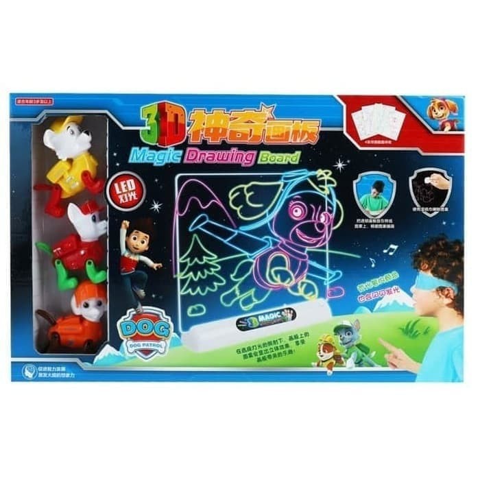 Mainan Papan Tulis  Magic Drawing Board 3D