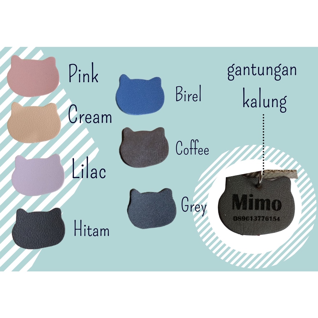 Kalung Kucing Nama banyak warna