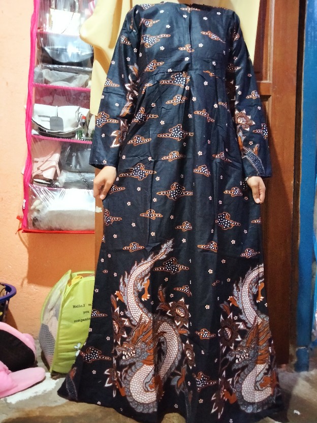 Gamis Batik (cod) Manggar Gamis Batik Pesta Model Terbaru