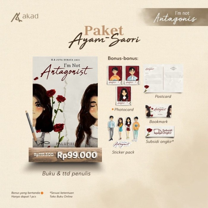 

PROMO!!! NOVEL I'M NOT ANTAGONIS - ENDANG PALUPI TERMURAH