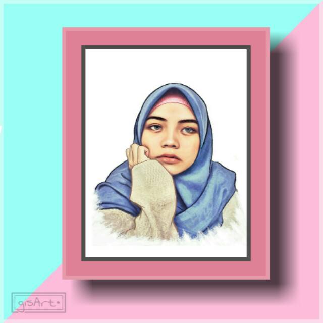 Lukisan/Sketsa BESAARR | Kado Ultah Nikah Wisuda