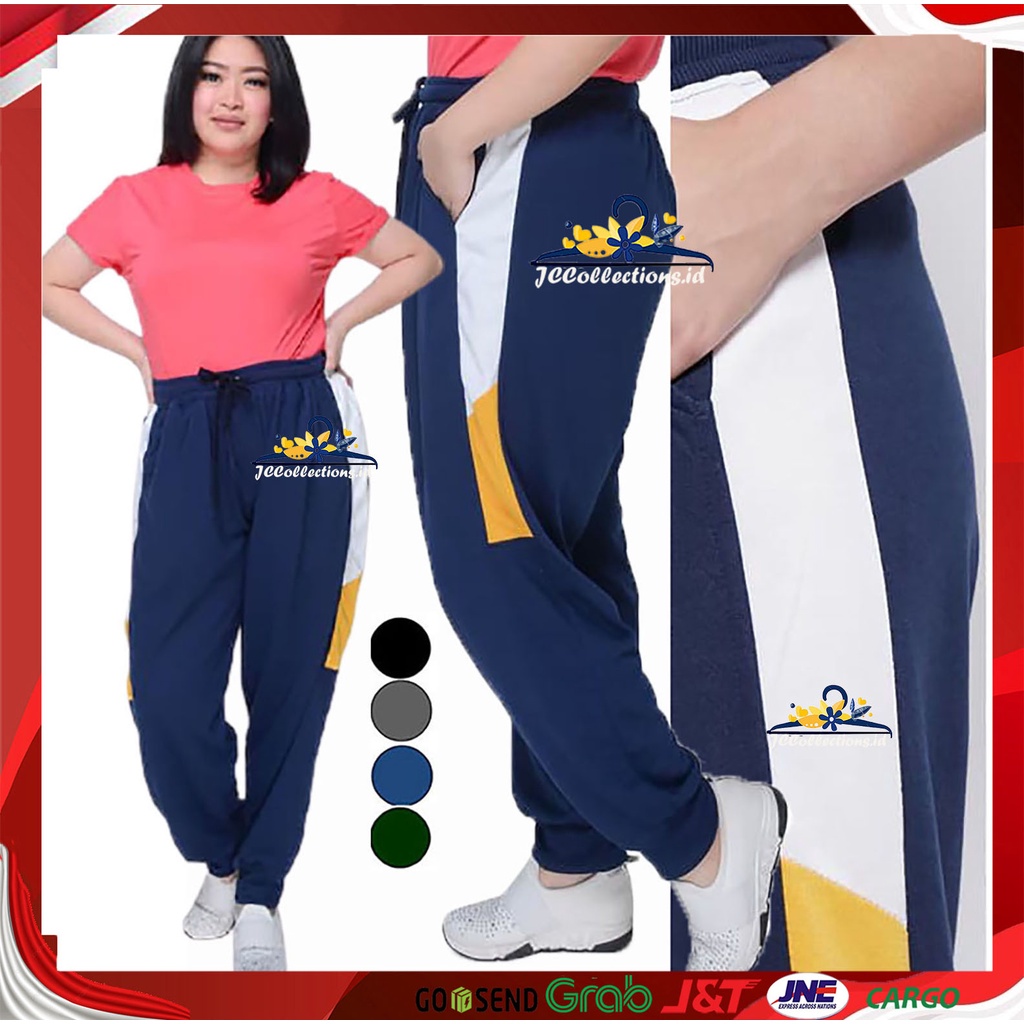 Celana Wanita Jumbo 3XL Big Size Jogger Pants / Celana Training Jumbo Wanita Sweatpants -JCCollections