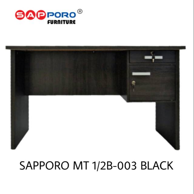 

SAPPORO Meja Tulis MT 1/2B-003 / SAPPORO Meja Kantor MT 1/2B-003 Warna Cream & Black