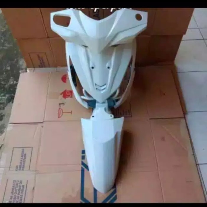 Cover body depan honda beat fi putih
