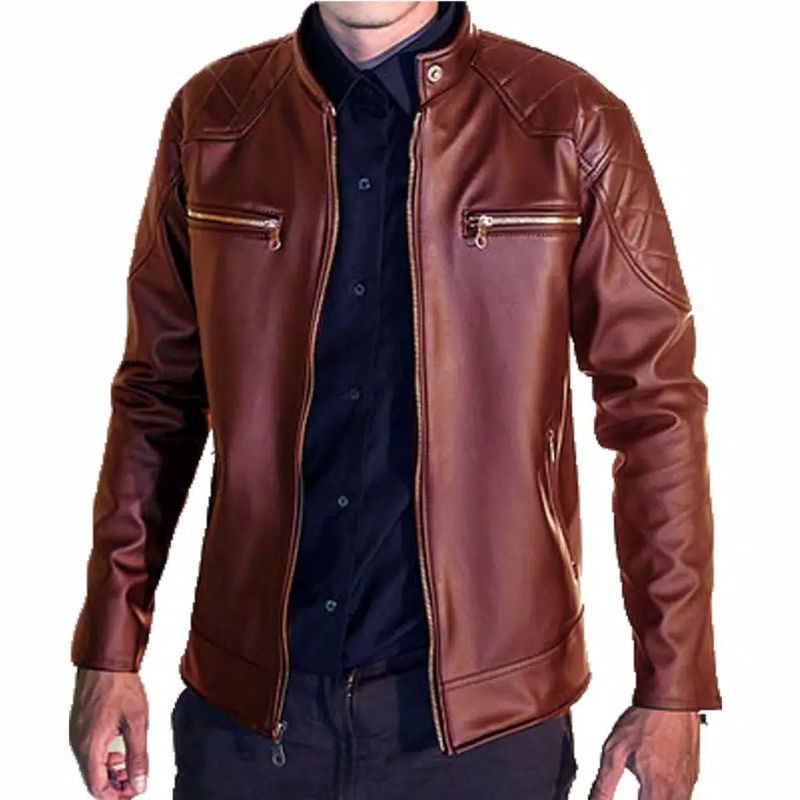 Leather Jaket pria asli kulit domba