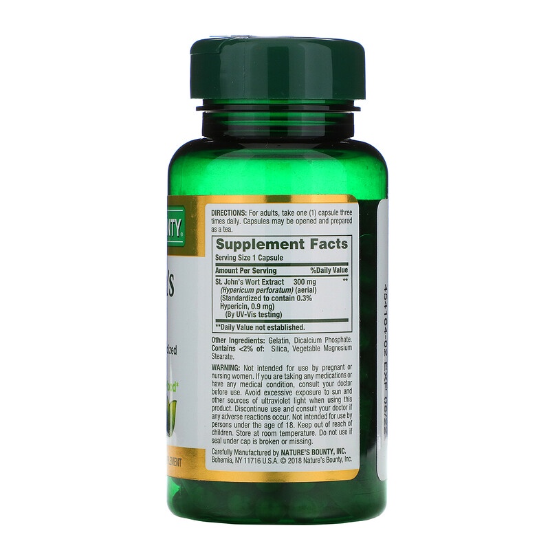 Nature Bounty St John Wort 300mg 100 Cap