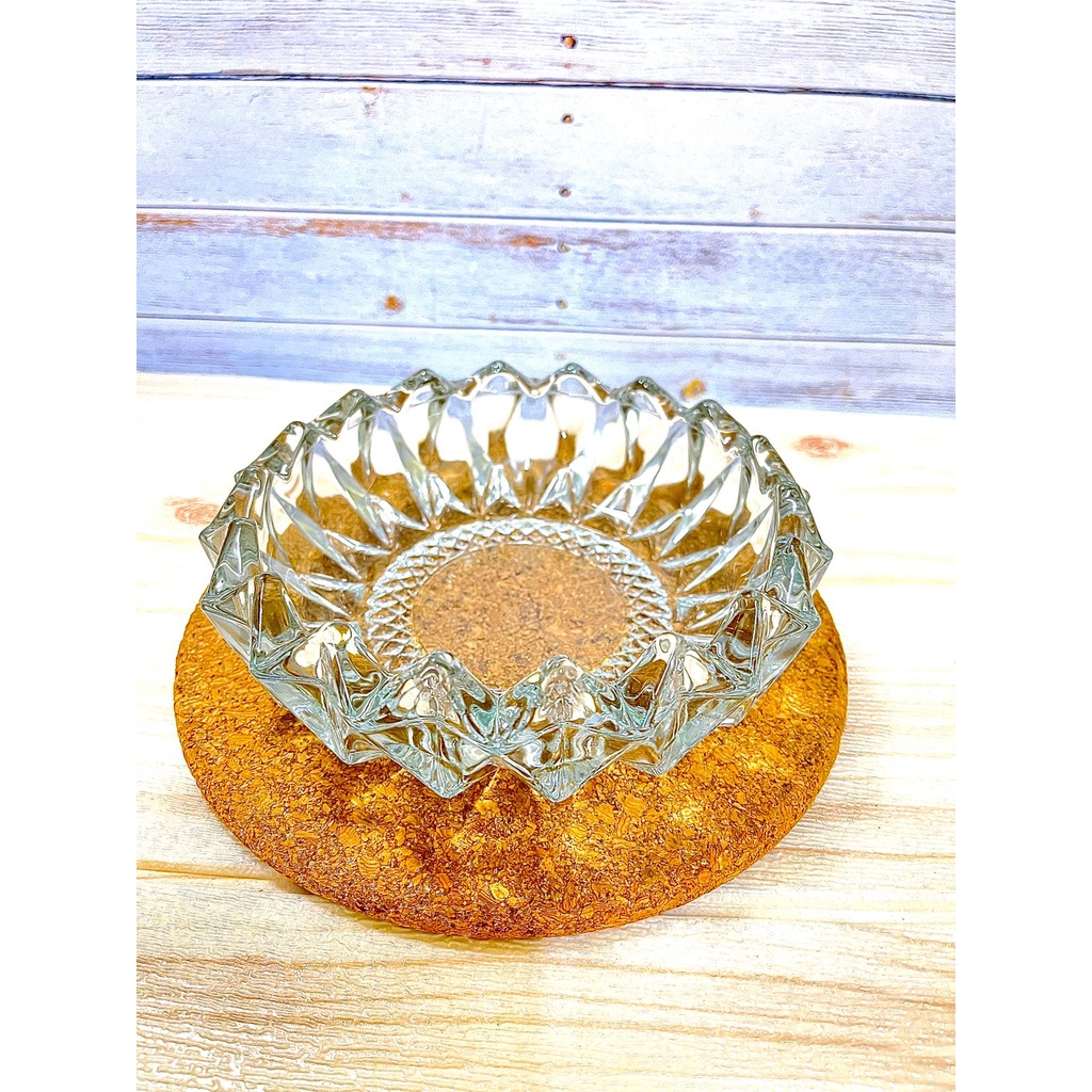 Asbak Rokok Murah Bahan Kaca Premium 14CM / Asbak Besar Unik