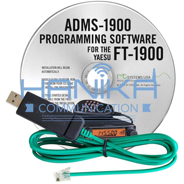 Yaesu ADMS-1900 Kabel Program USB n Software Ori FT2900 FT2980 FT-2900