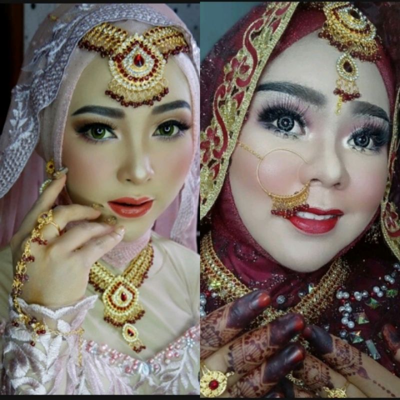 Kalung  bridal set&amp; Gelang bridal  pengantin/kalung fashion/perhiasan India/ Gelang bridal dewasa/