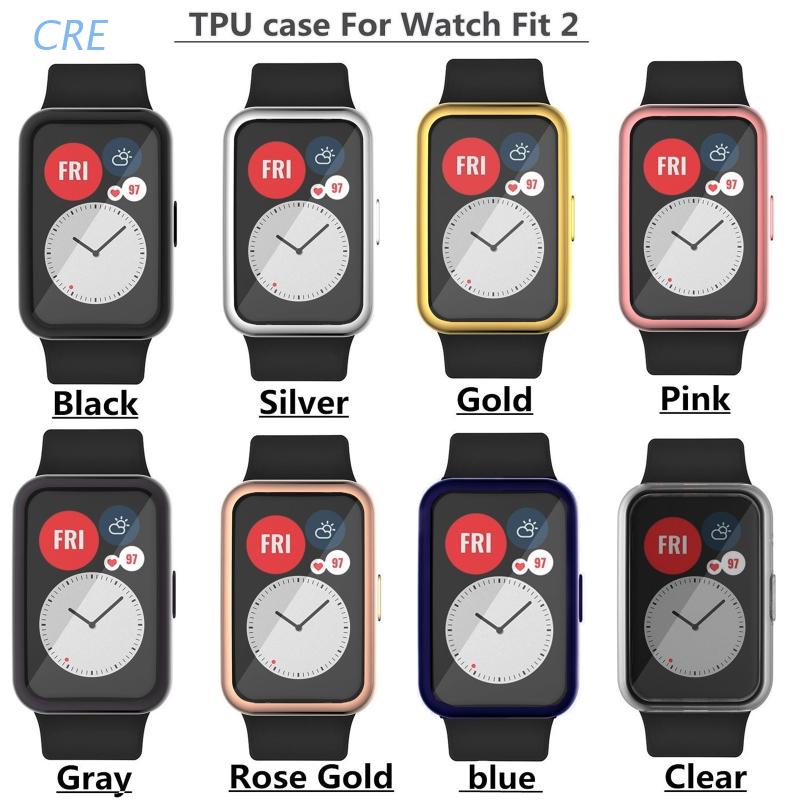 Cre Soft Case TPU Transparan Tahan Gores Untuk Smartwatch Huawei FIT2