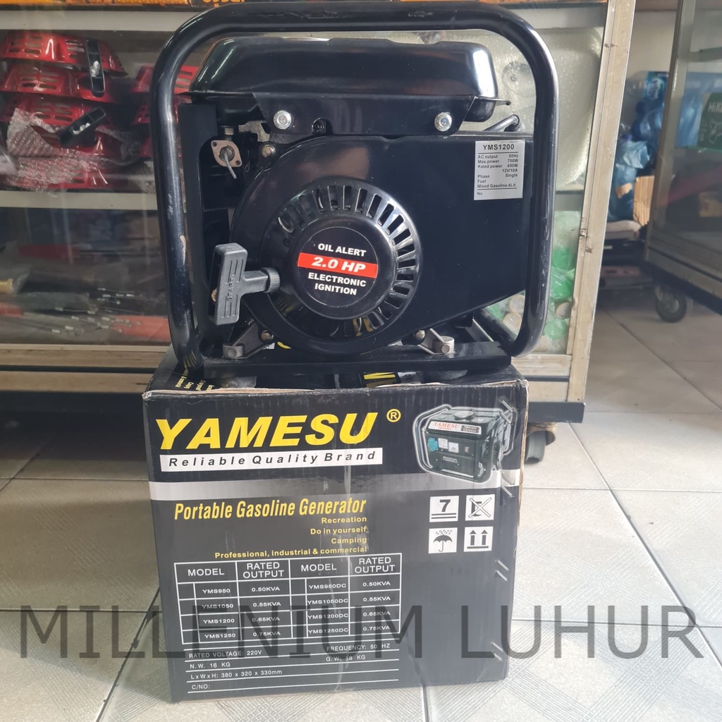 Genset/ Portable gasoline Generator YM1200 minyak campur