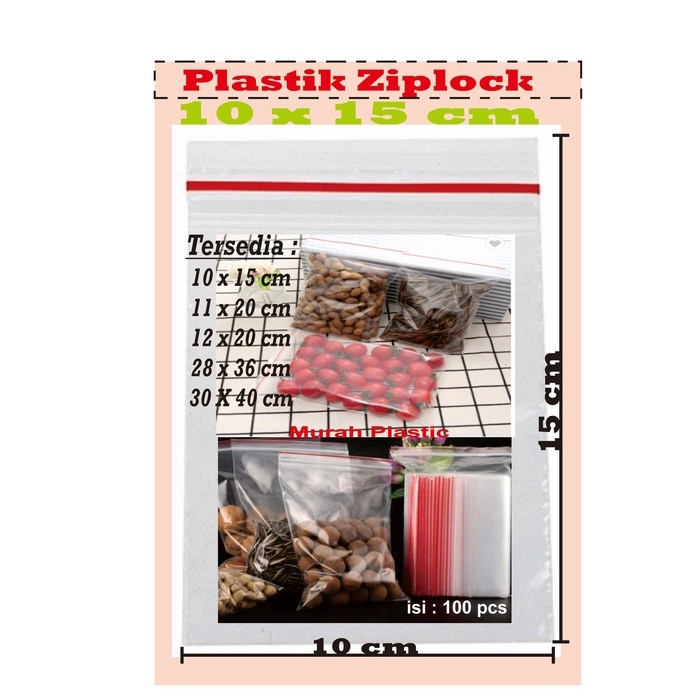 Plastik ZIPLOCK/KLIP 10 x 15 Isi 100 pcs