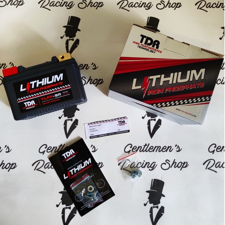 Aki Motor TDR Lithium Iron Phosphate Battery TLFP-9R 12V XMAX substitusi YT7-BS, YT9-BS, YT-BS, YTX9