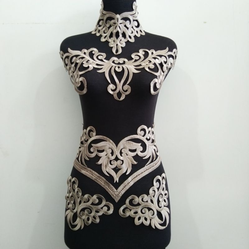 Bordir Kebaya | Bordir kebaya modern| Bordir kebaya murah | bordir satu set | bordir kebaya 04