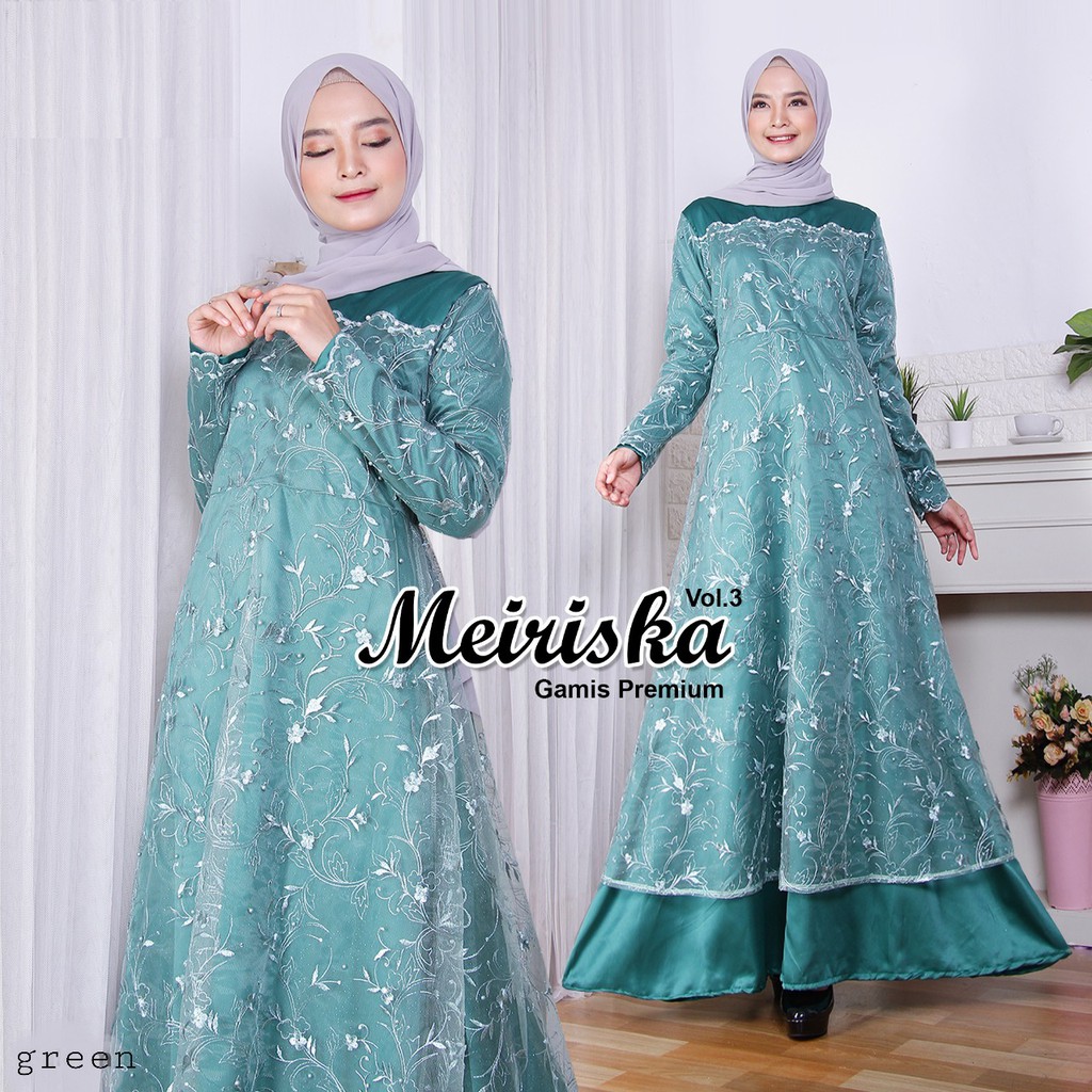 GAMIS PESTA LEBARAN  MEIRISKA Shopee Indonesia