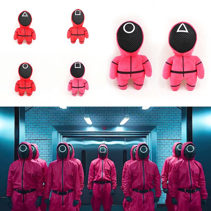 Game Squid Red Guard Worker Staff Mainan Mewah Front Man01 456boneka218boneka