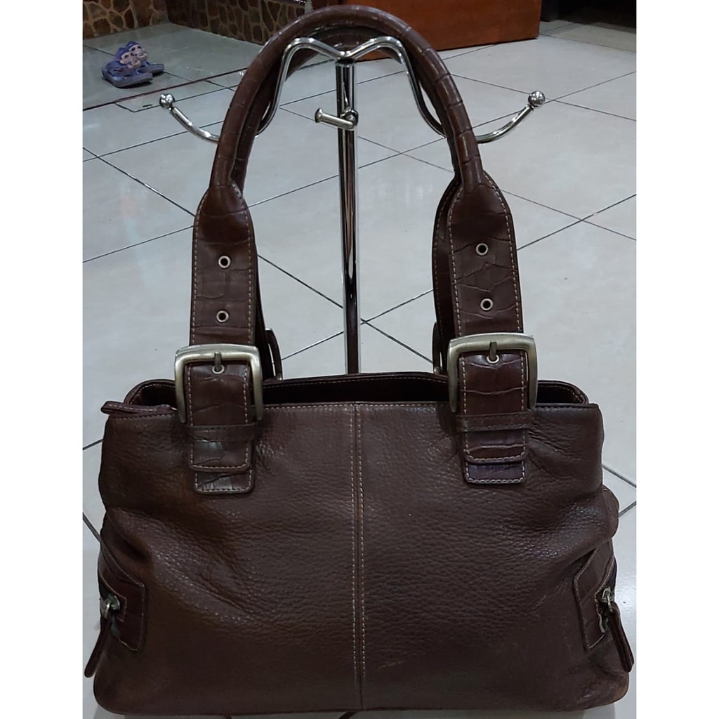 Tas Preloved wanita shoulder kulit asli mix croco Tignanello / tas second / tas bekas / tas wanita