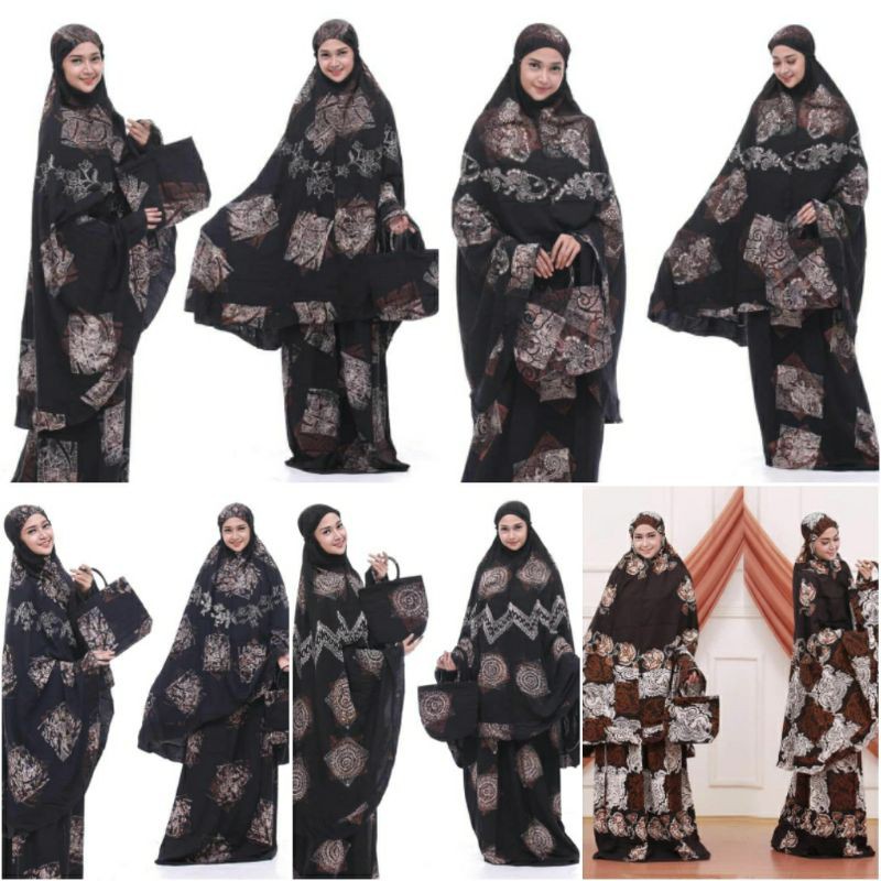 MUKENA BATIK SANTUNG SAMITEX BATANGAN SOGAN PREMIUM PEKALONGAN