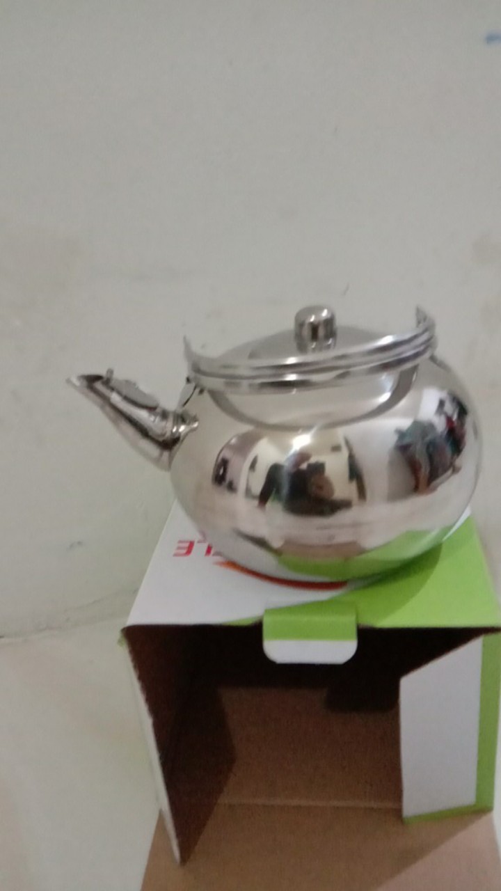 Ketel / Teko / Ceret / Tea Mini Pot Emas 18cm Stainless Plus Saringan