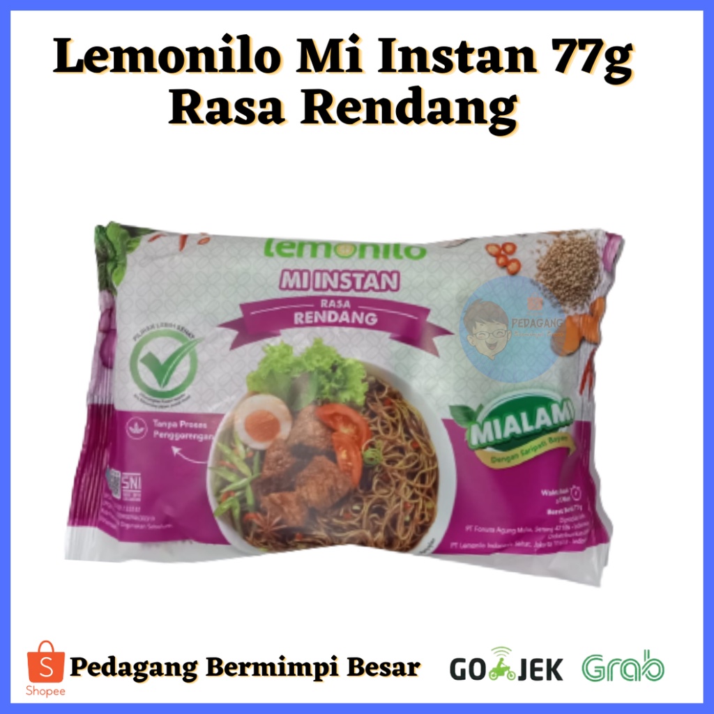 Lemonilo Mie Instan Spektarasa Rasa Rendang/ Lemonilo Mie Goreng Instant Rasa Rendang / Mie Instant Sehat/ Mie Sehat