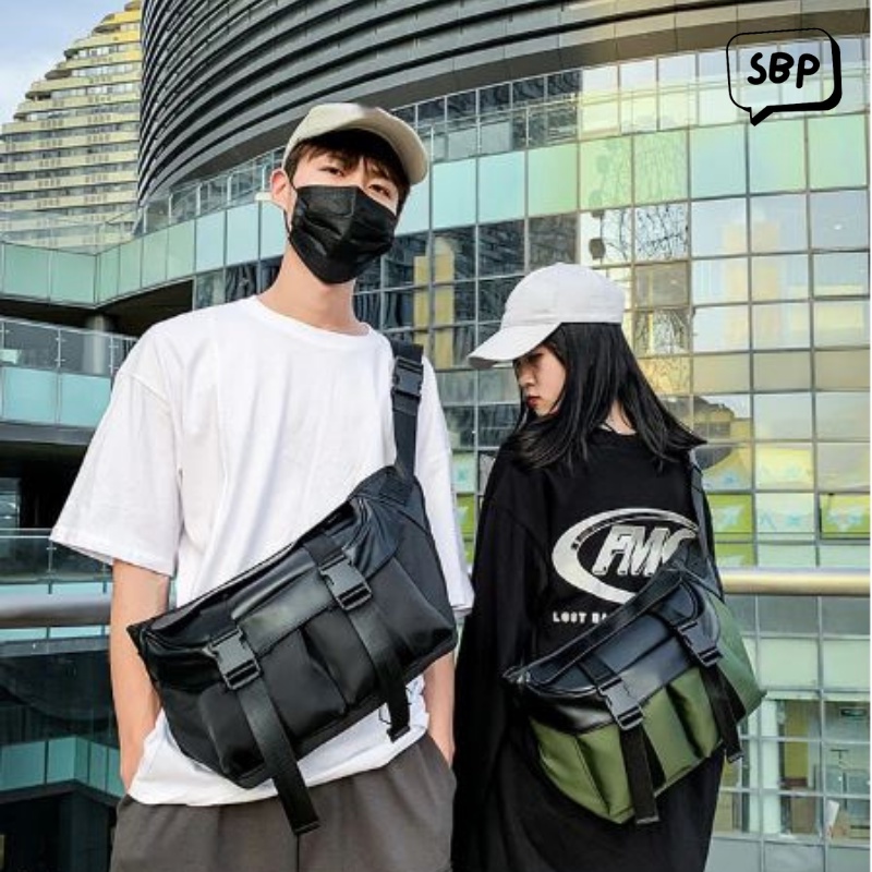 COD Tas Slempang Pria Waterproof Trendy Waistbag Pria Anti Air Tas Pinggang Pria wanita Terbaru SBP