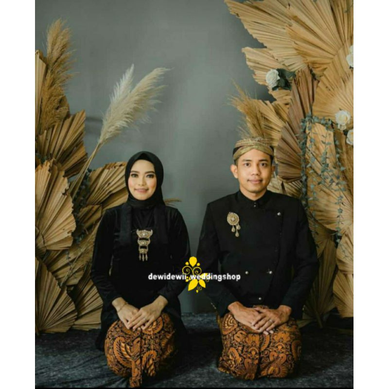 Baju Prewedding (BONUS BENGGOL BESKAP) / Baju Couple Adat Jawa, Motif Semen Romo