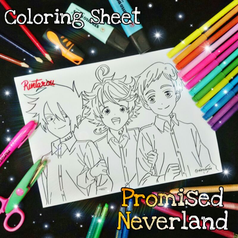 

Coloring Sheet Anime The Promised Neverland