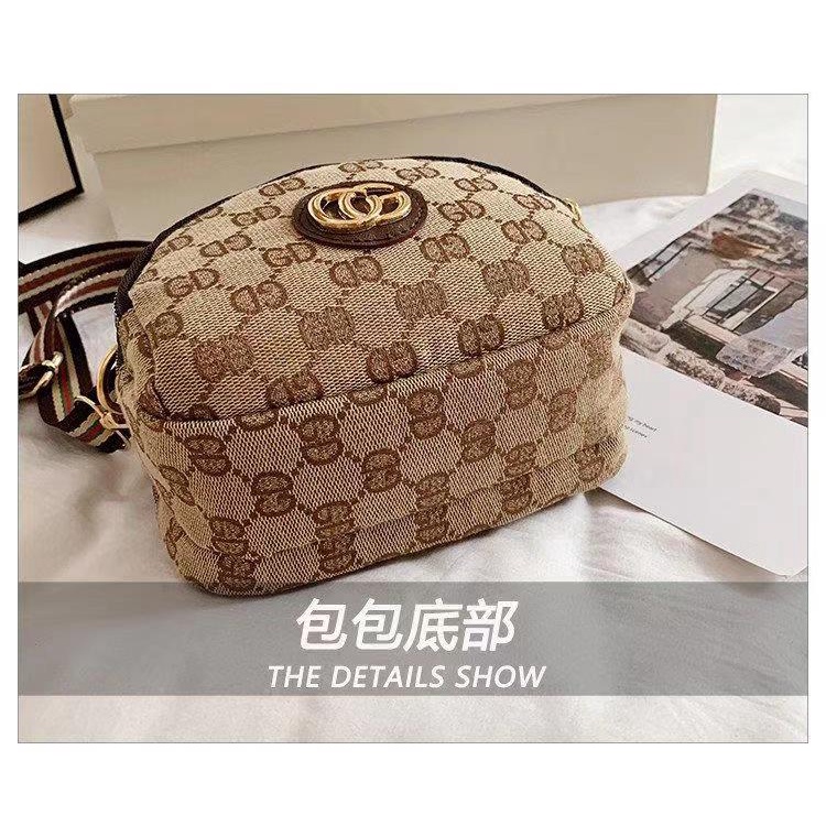 BJ61232 (TALI POLOS CEK VIDEO) - BROWN/PINK - TAS WANITA FASHION IMPORT MODIS ELEGAN TERMURAH TERLARIS TERBARU BAGSTORE JAKARTA TAS BATAM ZC1232