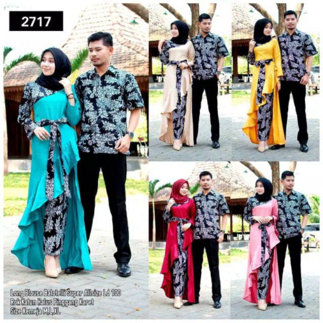 2717          Maura Couple - Sania Ruffle Batik Couple Ori Ndoro Jowi Dnt Garansi Termurah Shopee -