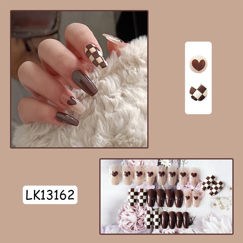 Kuku Palsu 【B99，lem cair】Nikah Wedding False Nailart Pengantin Tangan