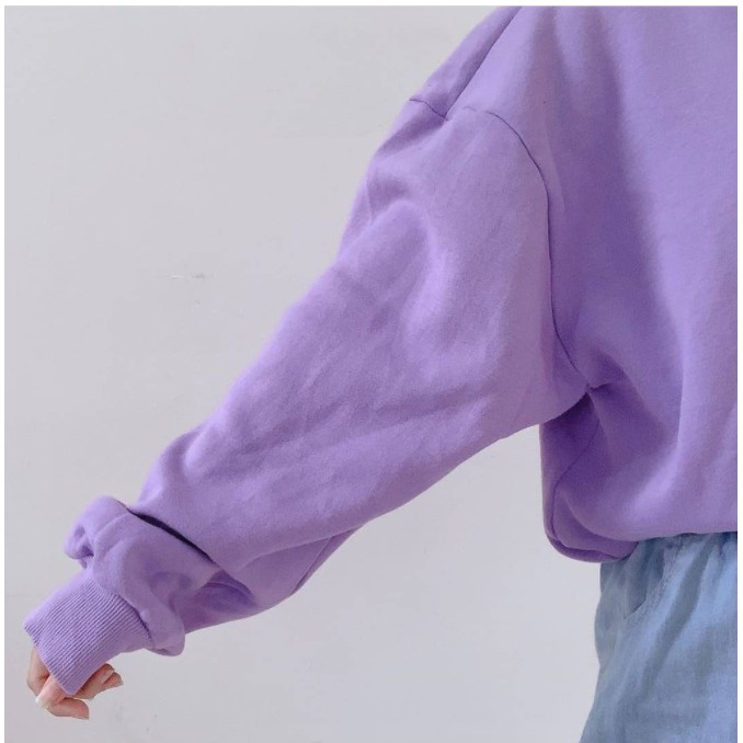 CROP OVERSIZE WANITA LILAC TEBAL PREMIUM TERBARU,