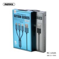 Remax Gition 3 in 1 Kabel Charger Micro USB Lightning Type C RC-131th