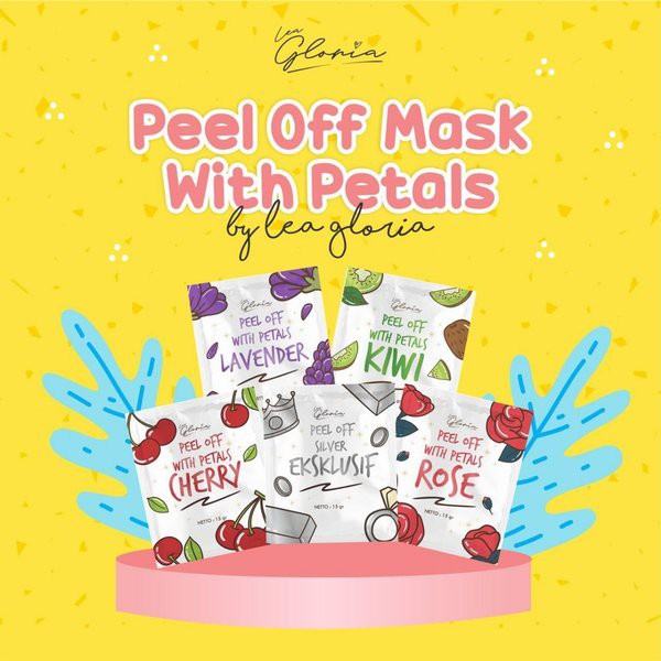 MASK Lea Gloria Peel Off With Petals BPOM 15gr / Lea Gloria mask 15gr